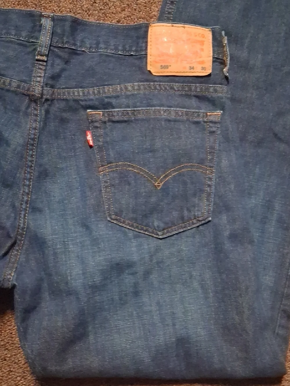 Levi’s 569 Loose Straight Dark Wash Mens Jeans size W34 x L30